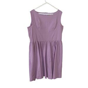 Lindy Bop Women's Purple Lavender Cap Sleeve Rockabilly Dress - 4XL